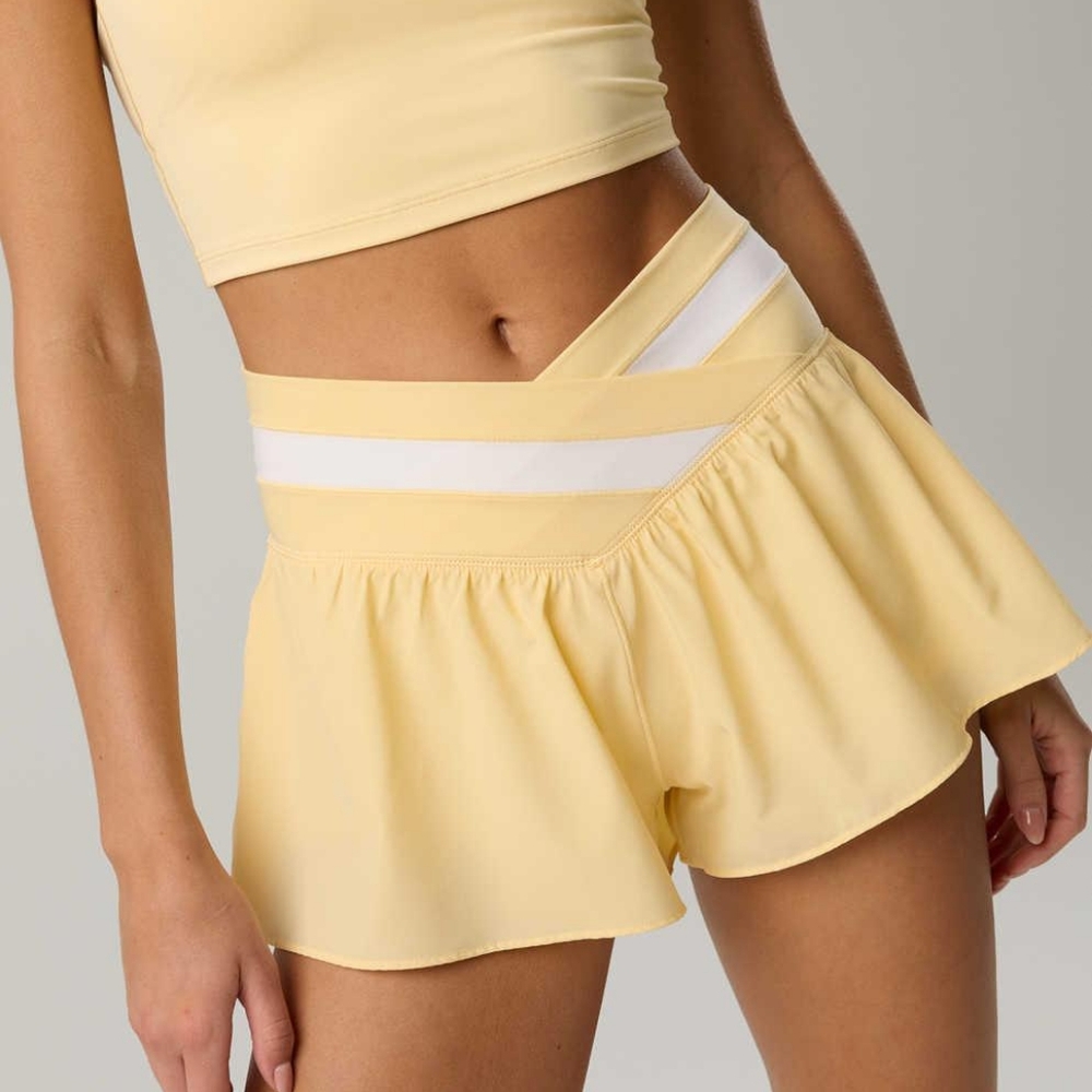 Yellow Aeri OFFLINE Athletic Shorts